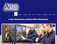 Tablet Screenshot of aplusrecruiting.com